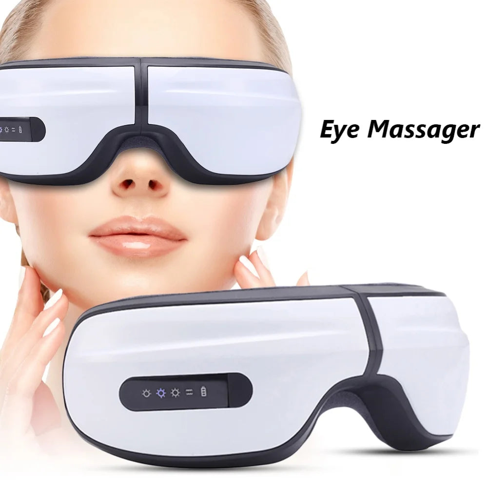 Foldable Electric Vibration Eye Care Massager Heating Therapy Relaxation Glasses Eye Sleeping Mask Eye Instrument