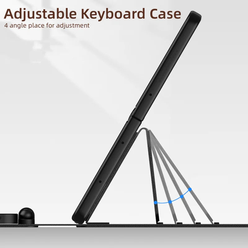 Wireless Keyboard and Mouse Case For Samsung Galaxy Z Fold SE 6 Slim 5 4 3 Magnetic Folding Flip Leather Keyboard Cover With Pen