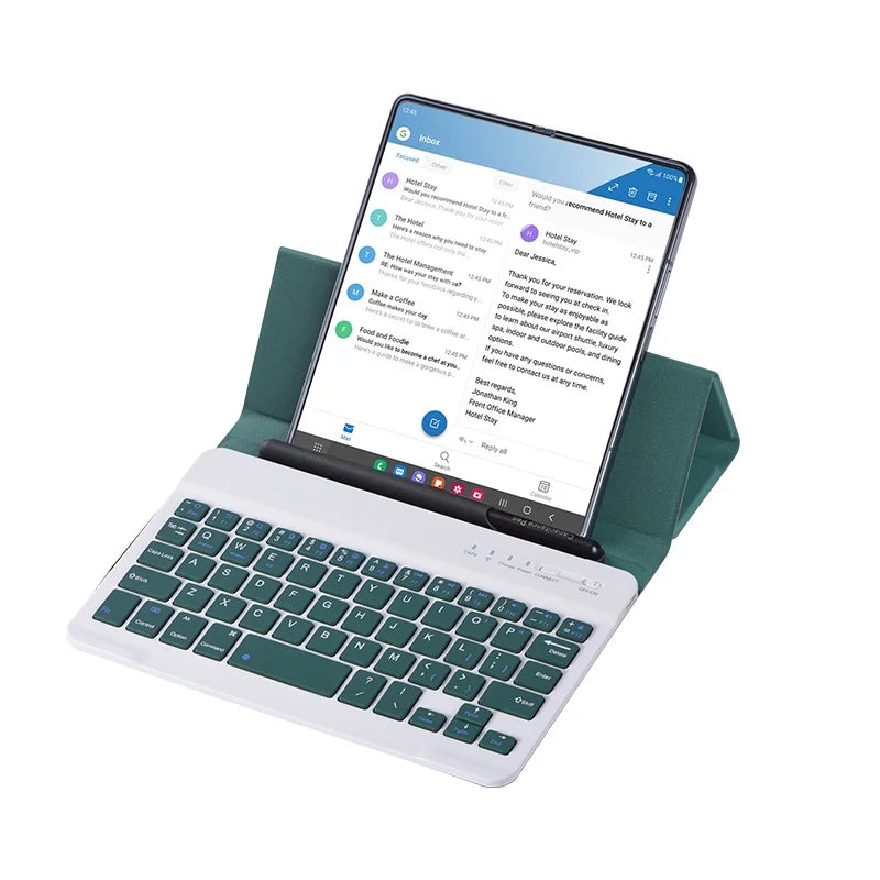 Wireless Keyboard Case for Samsung Galaxy Z Fold 3 Z Fold 4 Z Fold5 5G 2 1 Magnetic Detachable Bluetooth Keyboard Flip Leather