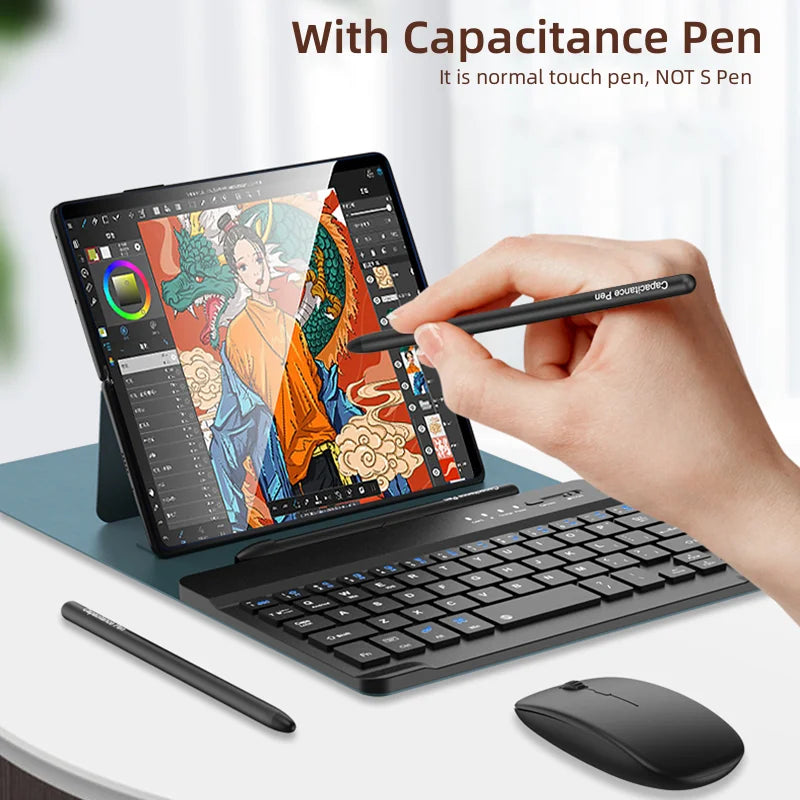 Wireless Keyboard and Mouse Case For Samsung Galaxy Z Fold SE 6 Slim 5 4 3 Magnetic Folding Flip Leather Keyboard Cover With Pen