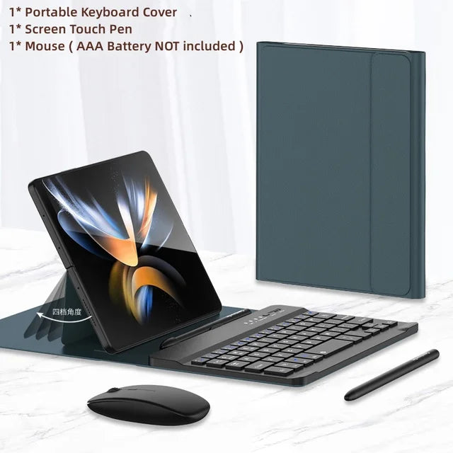 Wireless Keyboard for Honor Magic V3 5G Vs3 V2 RSR Vs2 Vs Ultimate Folding Holder Leather Case Keyboard with Pencil Slot Mouse