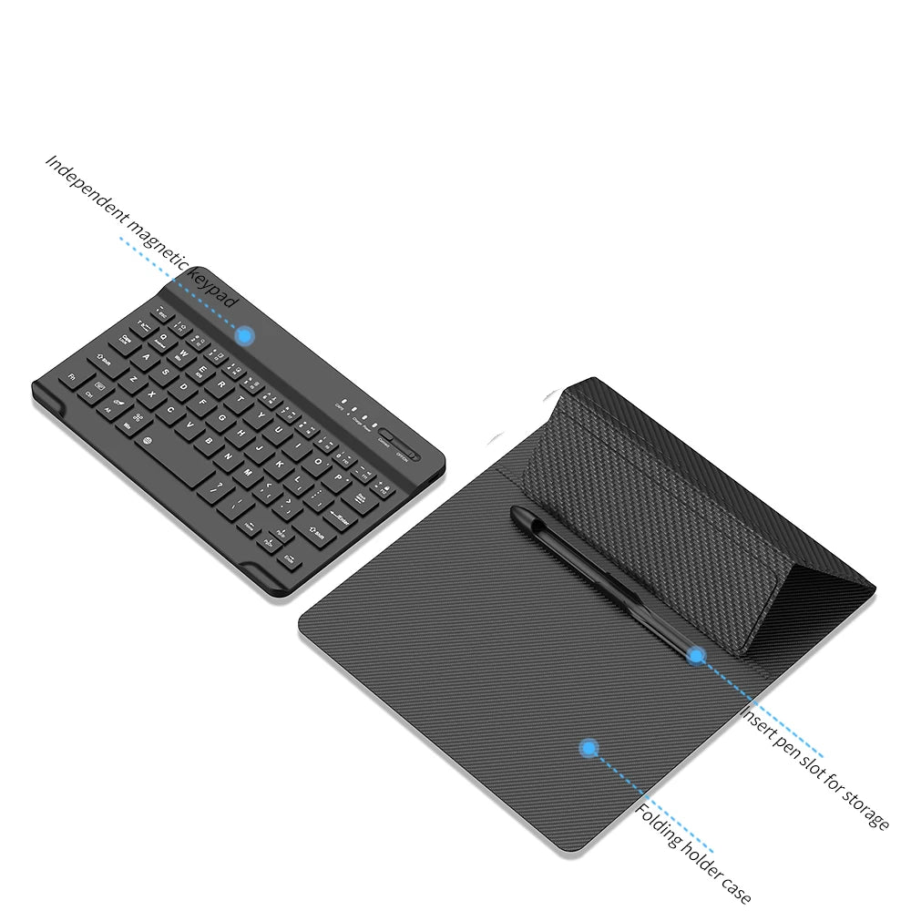With Pen Wireless Mouse keyboard Case For Samsung Galaxy Z Fold 6 5 4 3 2 Leather Touch Magnetic keyboard Cover For OnePlus Open