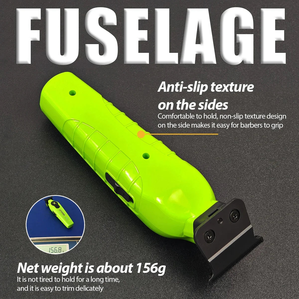 New 2024 BRDCLIP FA1T Green Professional Hair Trimmer Barber Carving Gradient Finish Machine Electric Clipper with Charger Stand