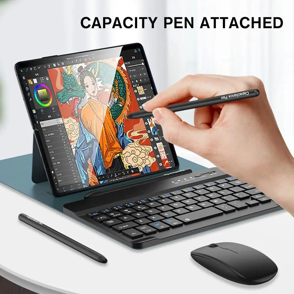Wireless Keyboard for Honor Magic V3 5G Vs3 V2 RSR Vs2 Vs Ultimate Folding Holder Leather Case Keyboard with Pencil Slot Mouse
