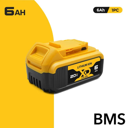 New DCB200 20V 4Ah/6Ah/12Ah Lithium Replacement Battery For Dewalt 18V DCB200 DCB180 DCB181 DCB182 DCB184 DCB201 DCB206
