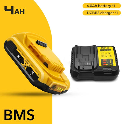 New DCB200 20V 4Ah/6Ah/12Ah Lithium Replacement Battery For Dewalt 18V DCB200 DCB180 DCB181 DCB182 DCB184 DCB201 DCB206